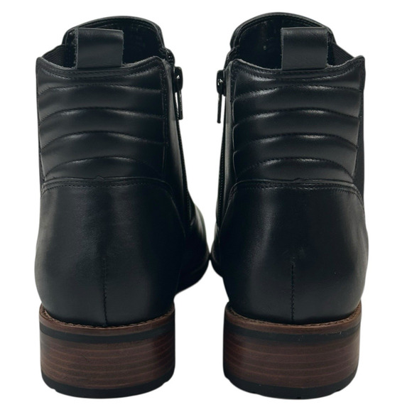 David Tate Luxe Black Leather Chelsea Boots Booties Womens Size 8W Wide New $210 - Picture 3 of 11